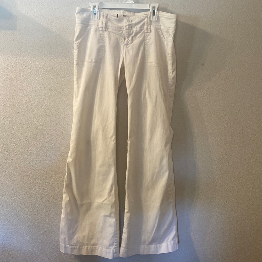 Hollister Cream Boot Cut Flare Pants